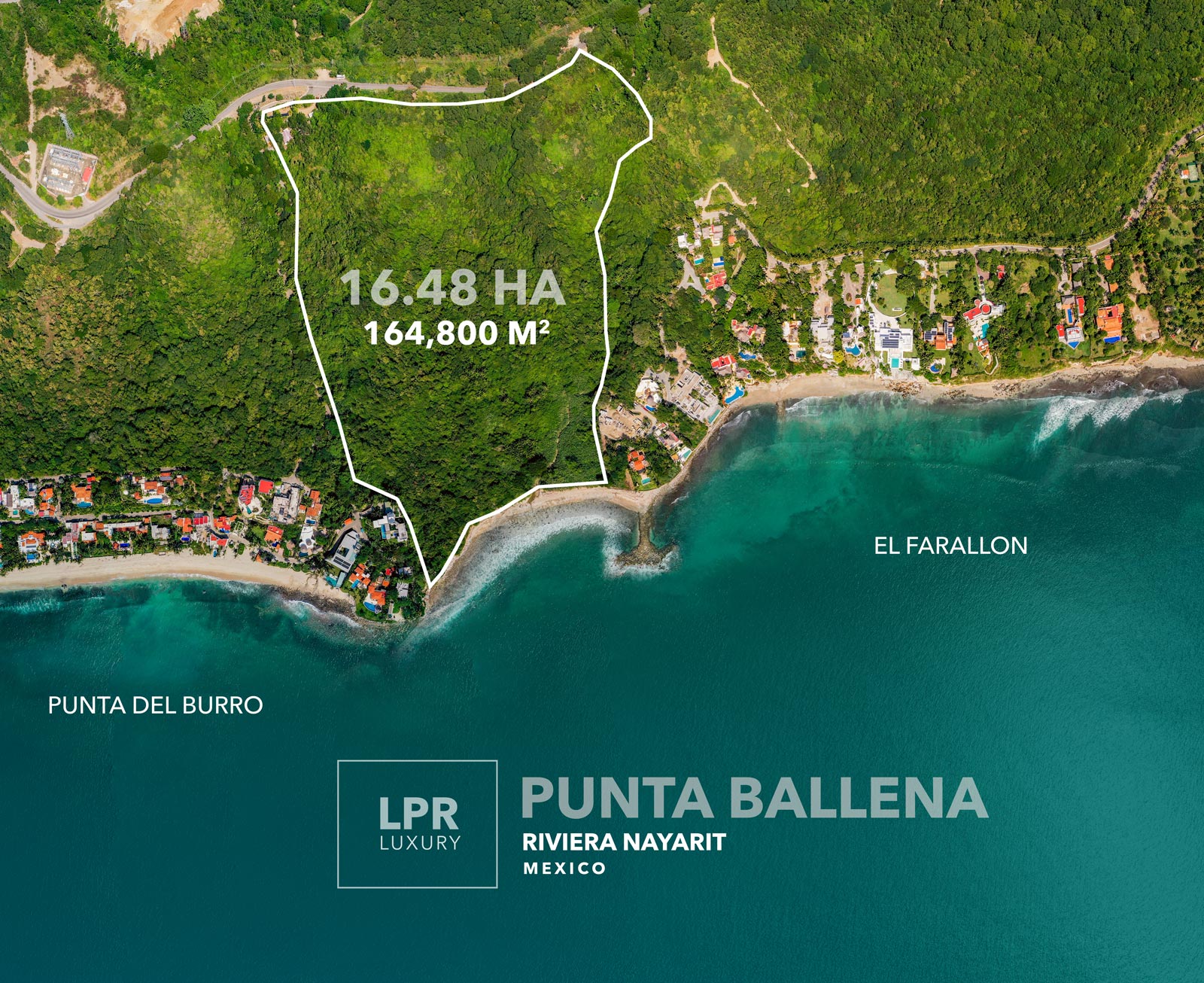 Punta Ballena - Development land parcel for sale North of Puerto Vallarta, South of Punta Mita, Riviera Nayarit, Mexico